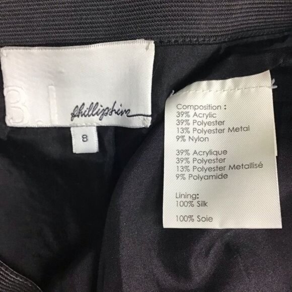 Phillip Lim Metallic Skirt Gold Silk, Lined, Size - 8 - Picture 6 of 8